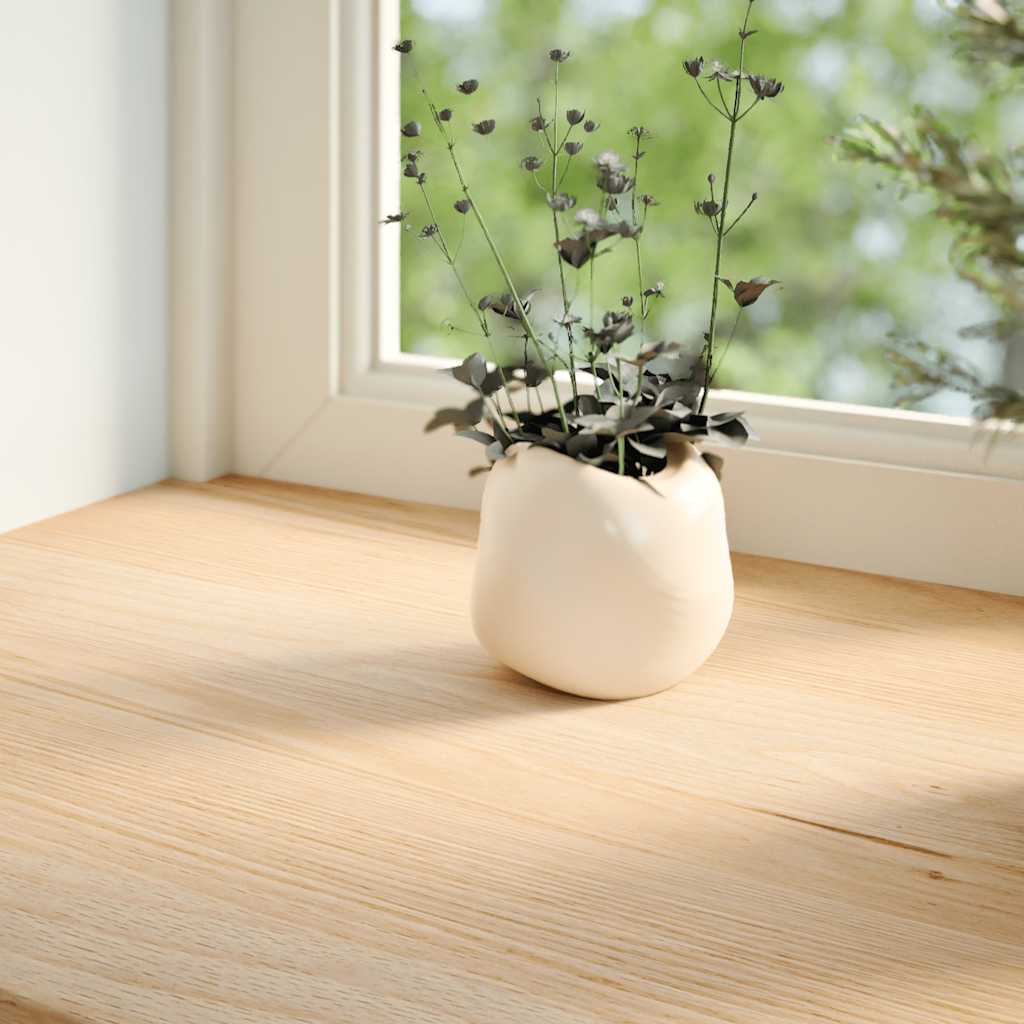Davanzali 2 pz Non Trattati 110x20x2cm Legno Massello di Rovere