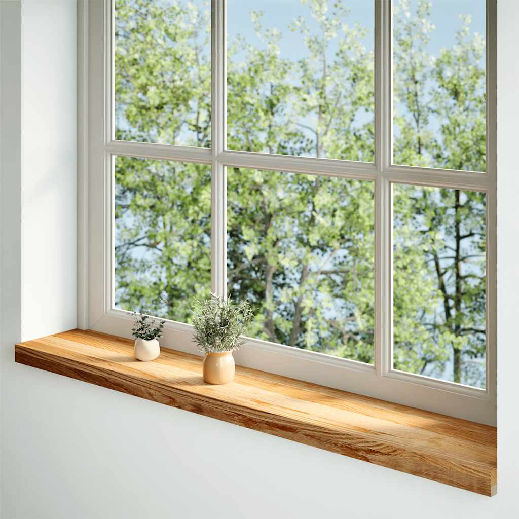Davanzali 2 pz Marrone Chiaro 160x20x2cm Legno Massello Rovere