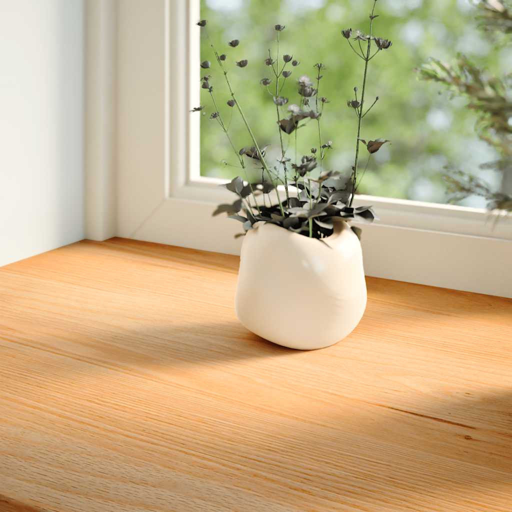 Davanzali 2 pz Marrone Chiaro 160x20x2cm Legno Massello Rovere
