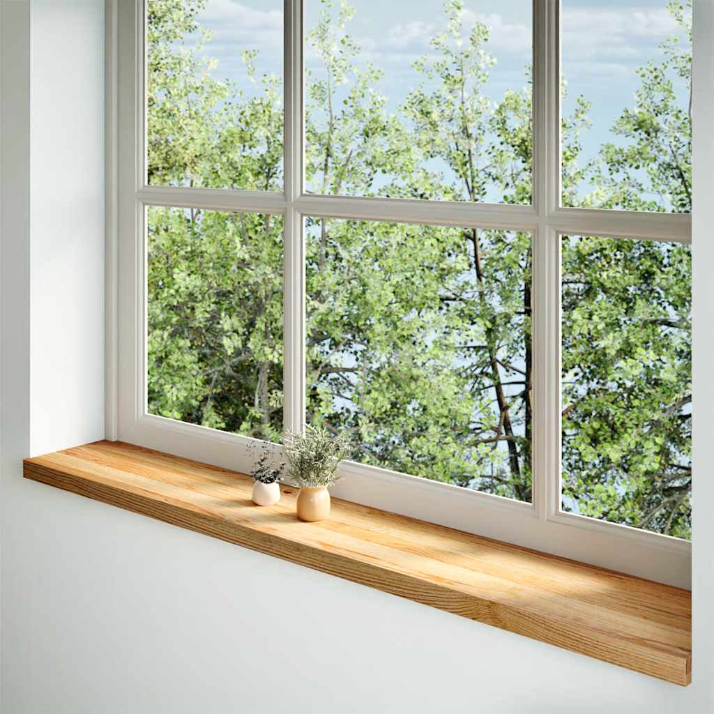 Davanzali 2 pz Marrone Chiaro 160x25x2cm Legno Massello Rovere