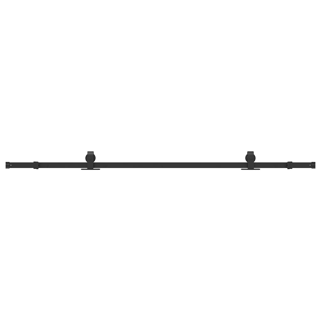 Kit di Binari per Porte Scorrevoli 213 cm Acciaio Nero