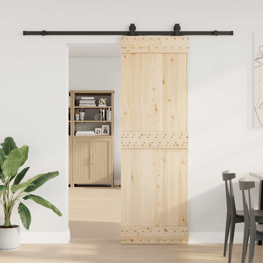 Kit di Binari per Porte Scorrevoli 213 cm Acciaio Nero