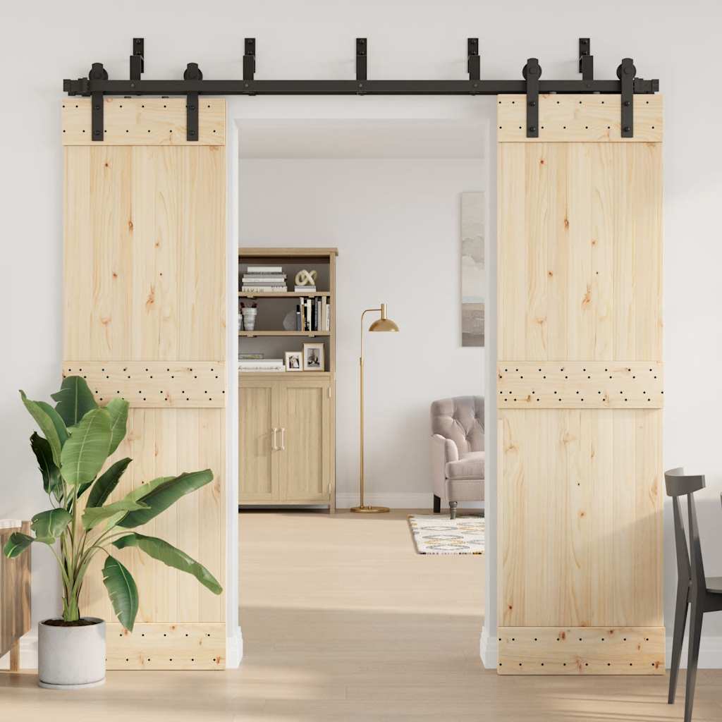 Staffe Bypass Porta Fienile 5 pz Guide Piatte Acciaio Carbonio