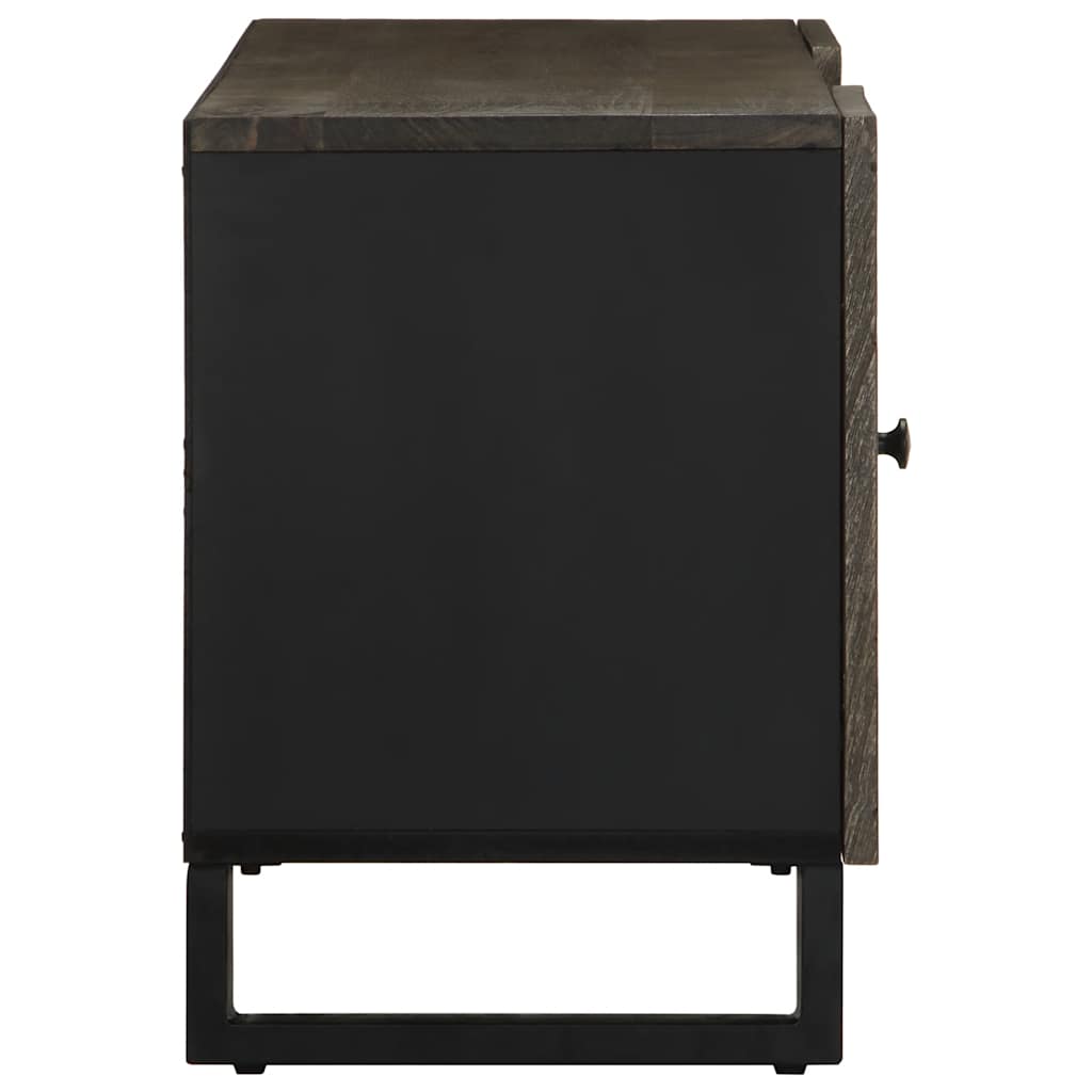 Mobile Porta TV Nero 105x33x46 cm in Legno Massello di Mango