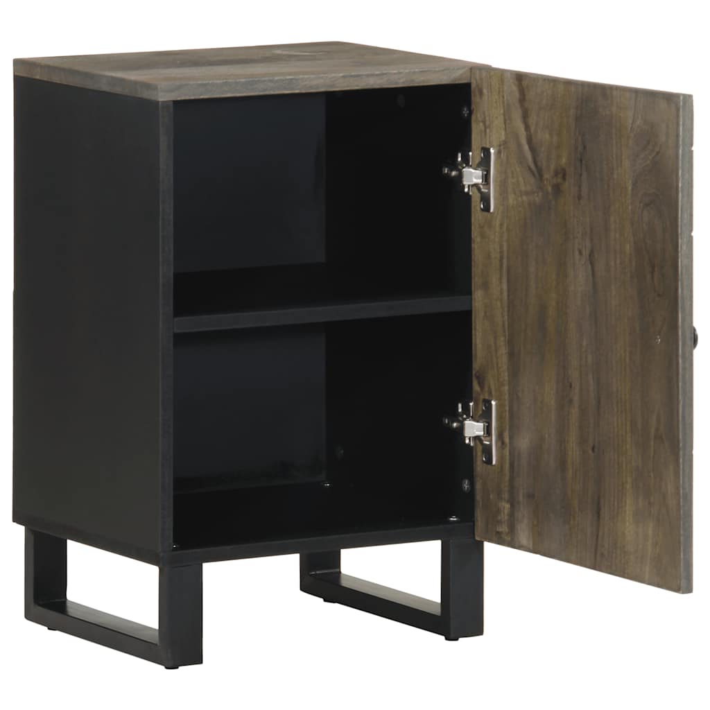 Mobile da Bagno Nero 38x33x58 cm in Legno Massello di Mango