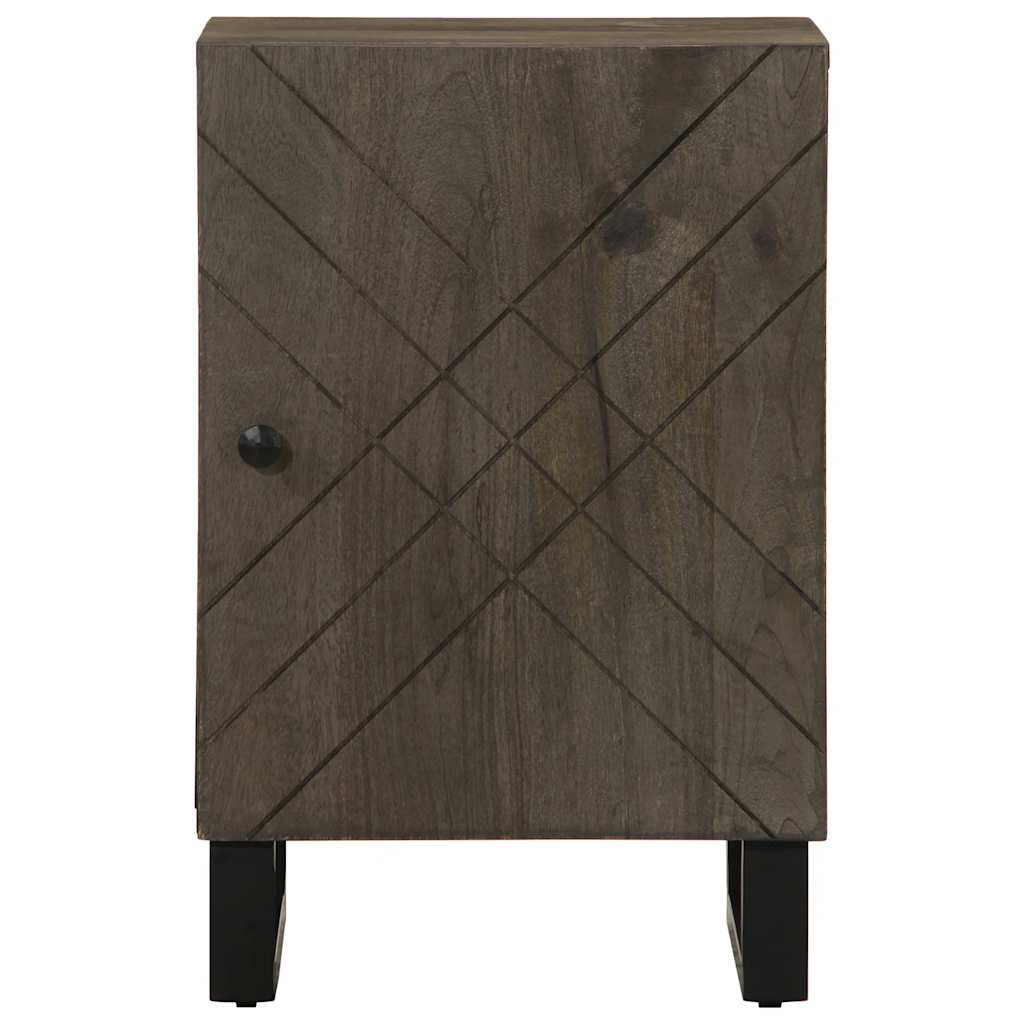 Mobile da Bagno Nero 38x33x58 cm in Legno Massello di Mango
