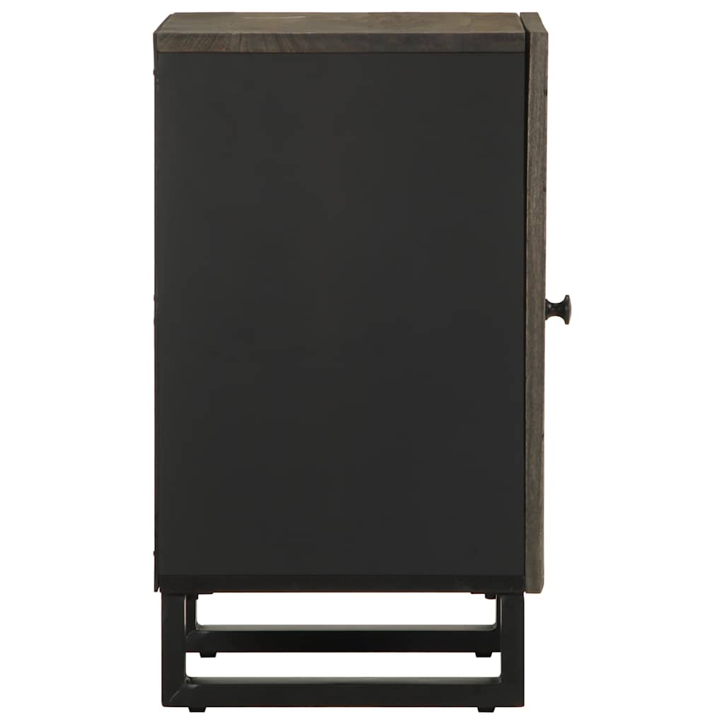 Mobile da Bagno Nero 38x33x58 cm in Legno Massello di Mango