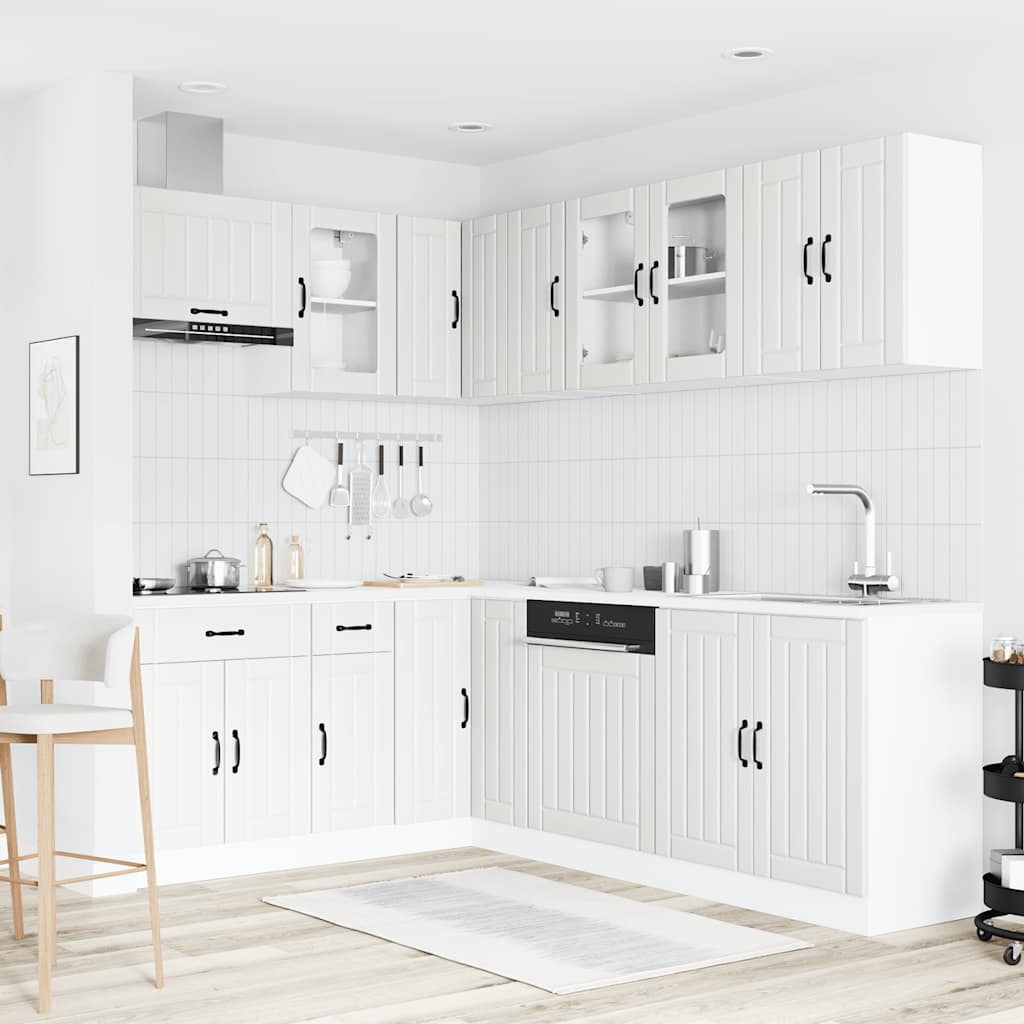 Set Mobili da Cucina 11 pz Lucca Bianchi Legno Multistrato