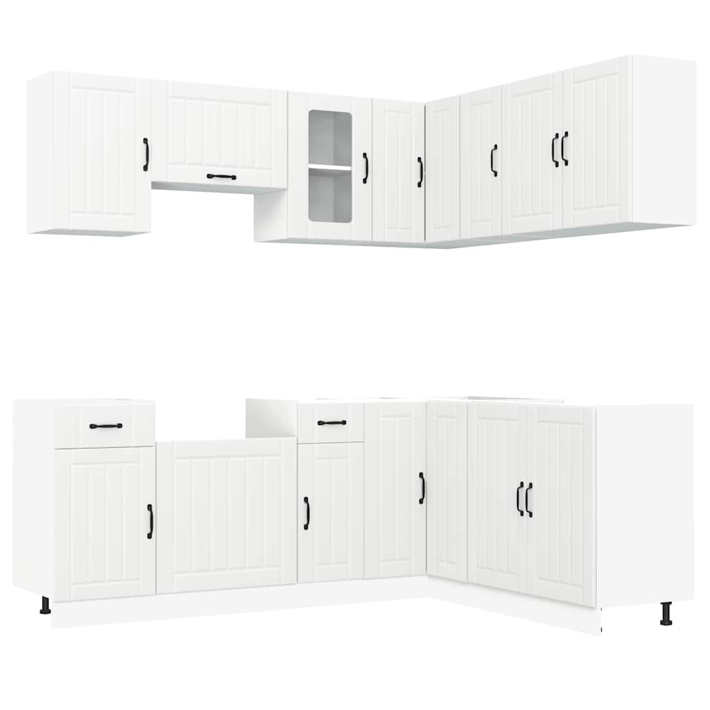 Set Mobili da Cucina 11 pz Lucca Bianchi Legno Multistrato