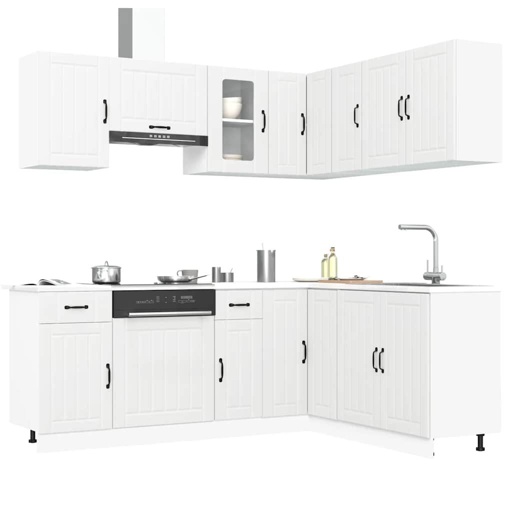 Set Mobili da Cucina 11 pz Lucca Bianchi Legno Multistrato