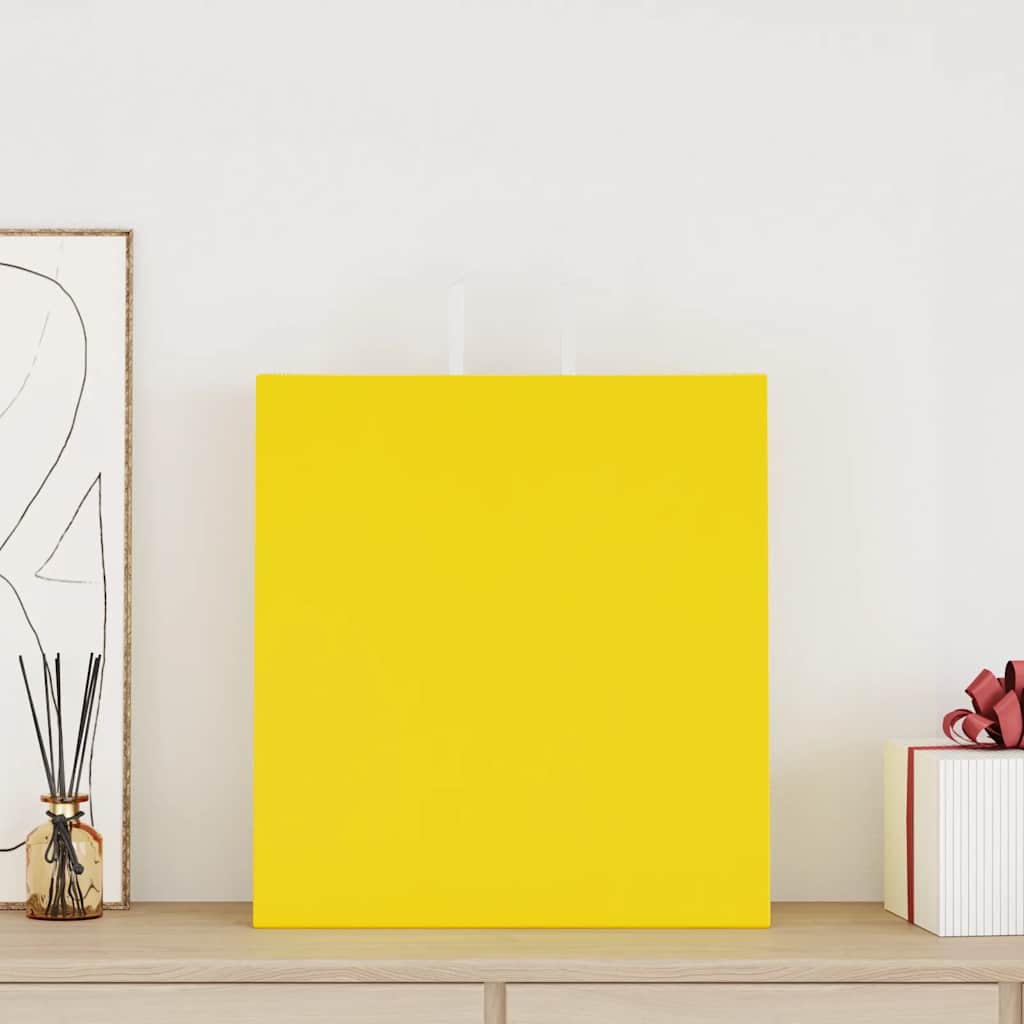 Sacchetti di Carta Kraft 250 pz con Manici Gialli 45x17x48 cm