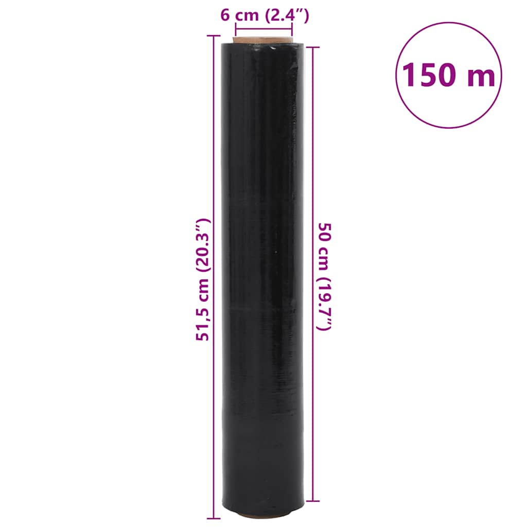 Film Estensibile 2 pz Nero 17 ?m 50 cm x 150 m