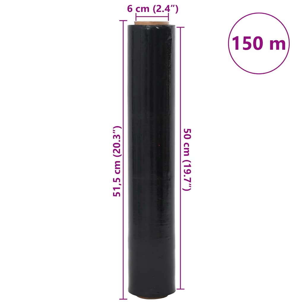 Film Estensibile 2 pz Nero 23 ?m 50 cm x 150 m