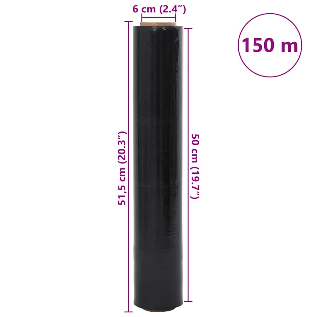 Film Estensibile 6 pz Nero 30 ?m 50 cm x 150 m