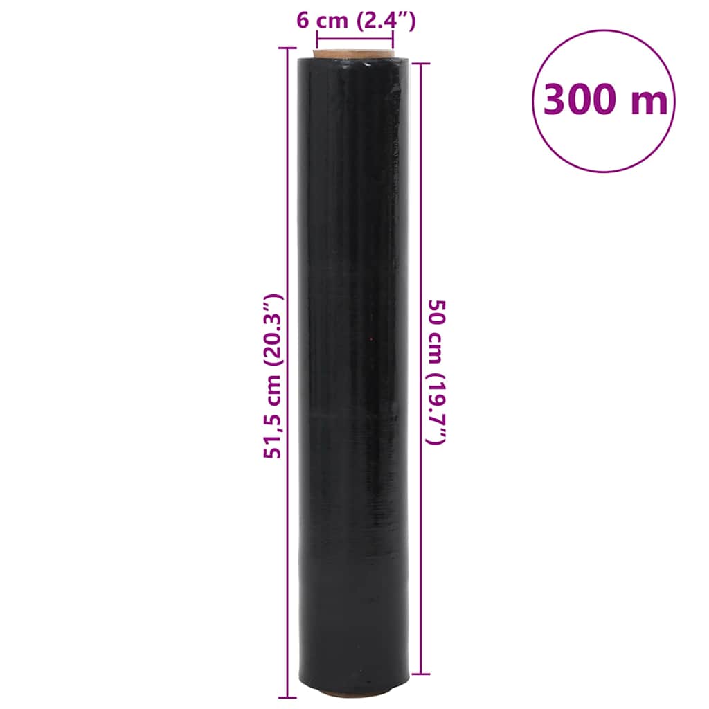 Film Estensibile 6 pz Nero 20 ?m 50 cm x 300 m