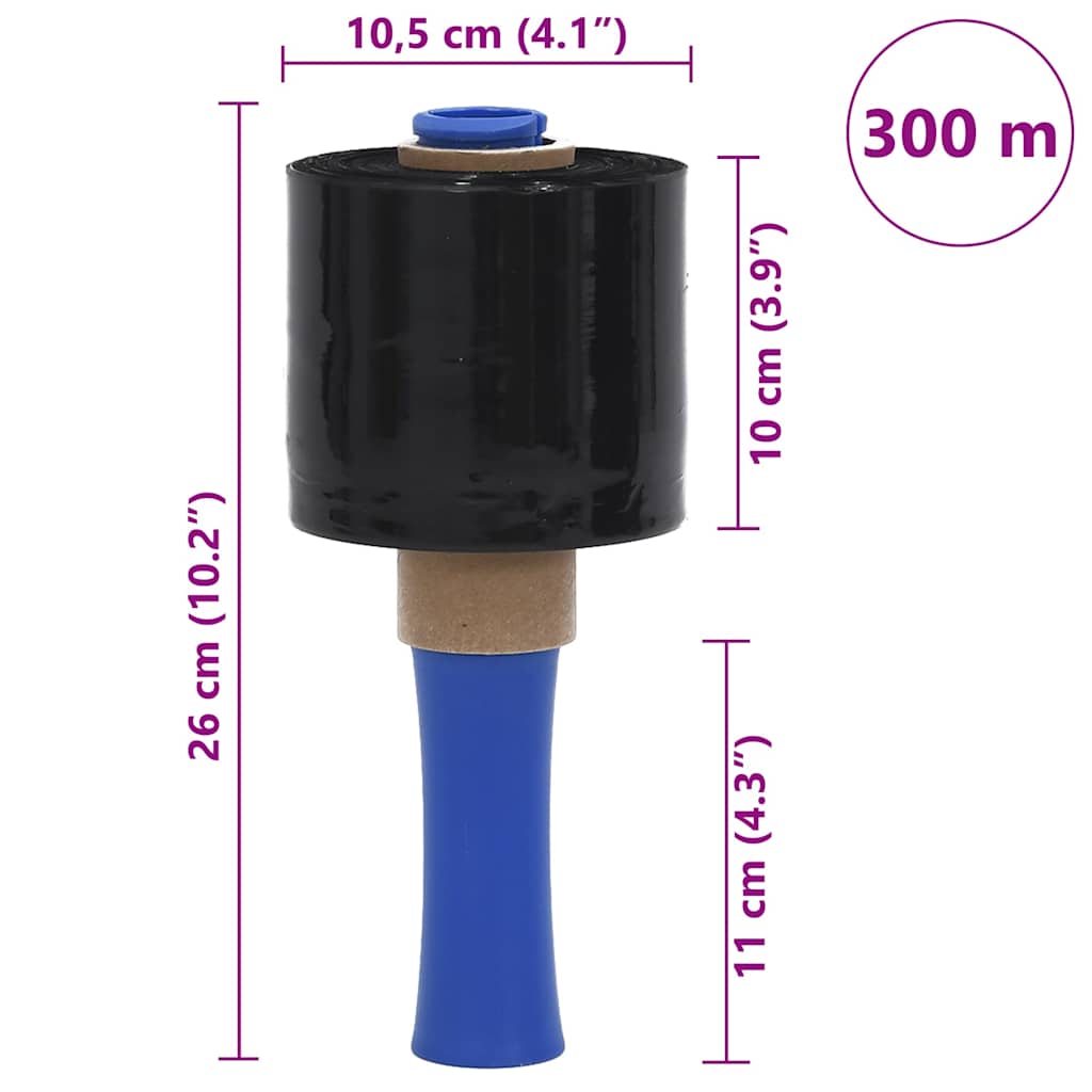Film Estensibili 10 pz Nero 23 ?m 10 cm x 300 m