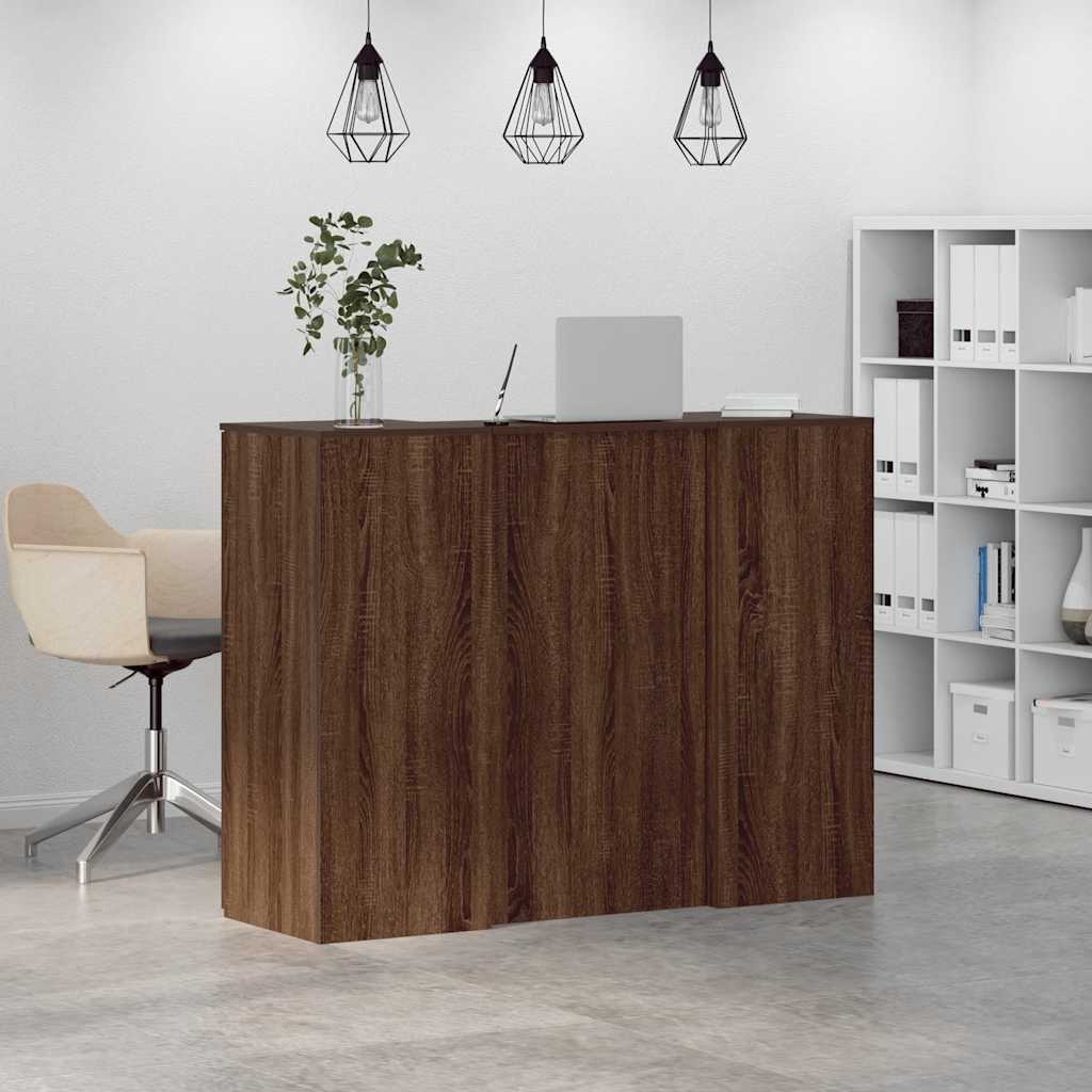 Banco Reception Rovere Marrone 135x50x103,5cm Legno Multistrato