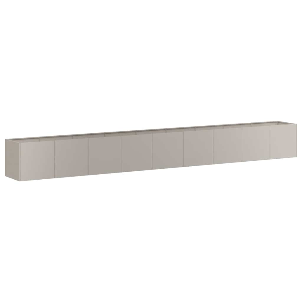 Fioriera Arrugginita 360x40x40 cm in Acciaio Corten