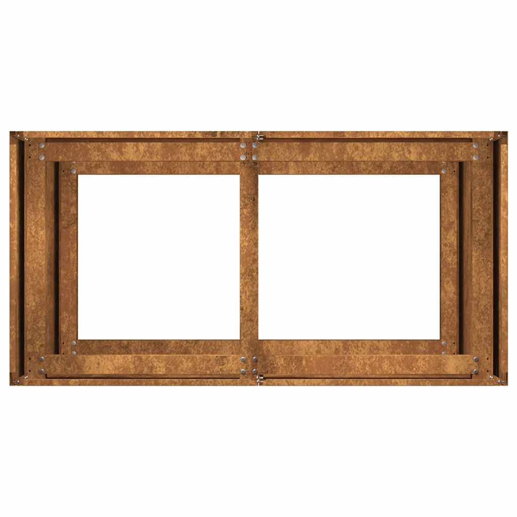 Fioriera Arrugginita 80x40x80 cm in Acciaio Corten