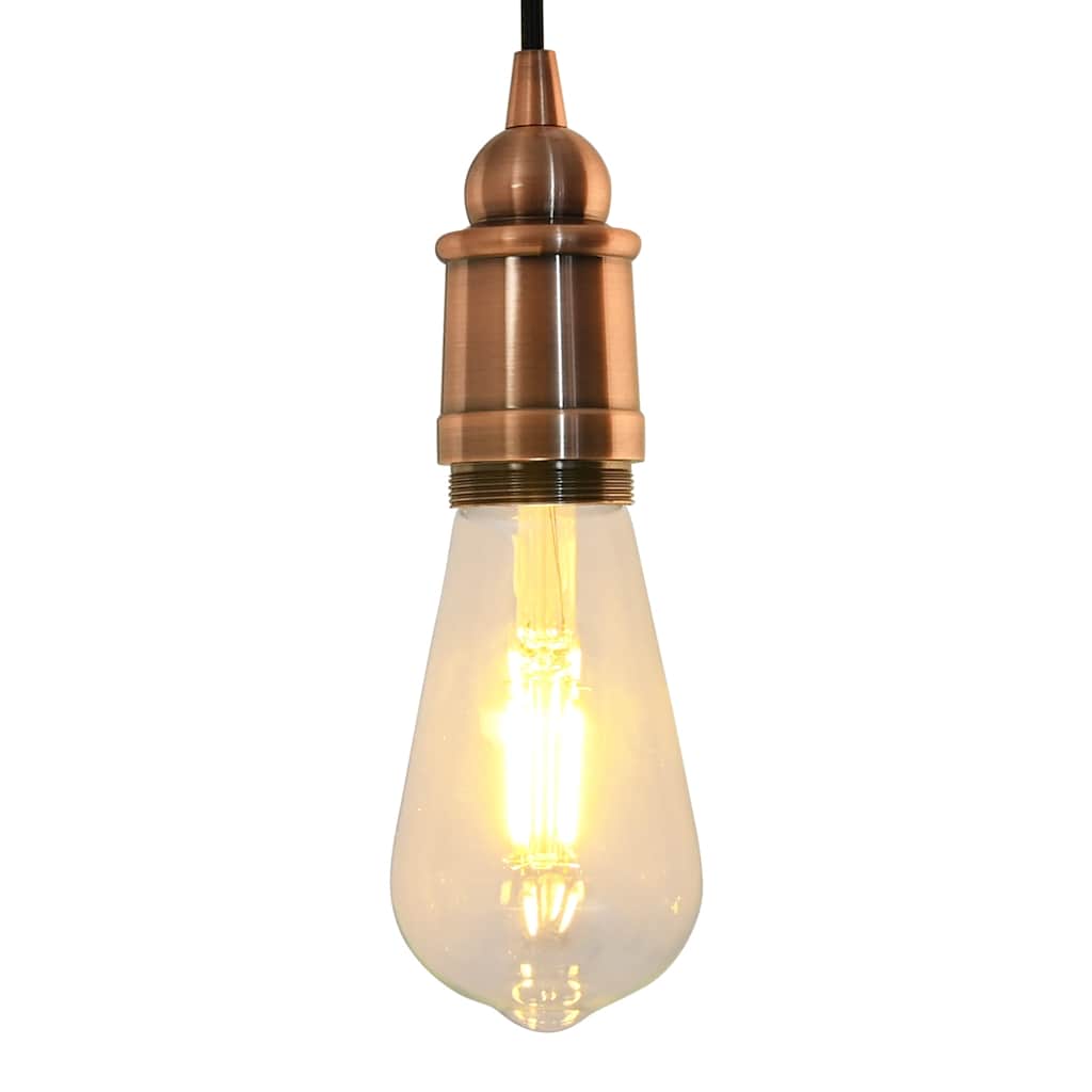 Portalampade 2 pz Rosso Bronzo E27