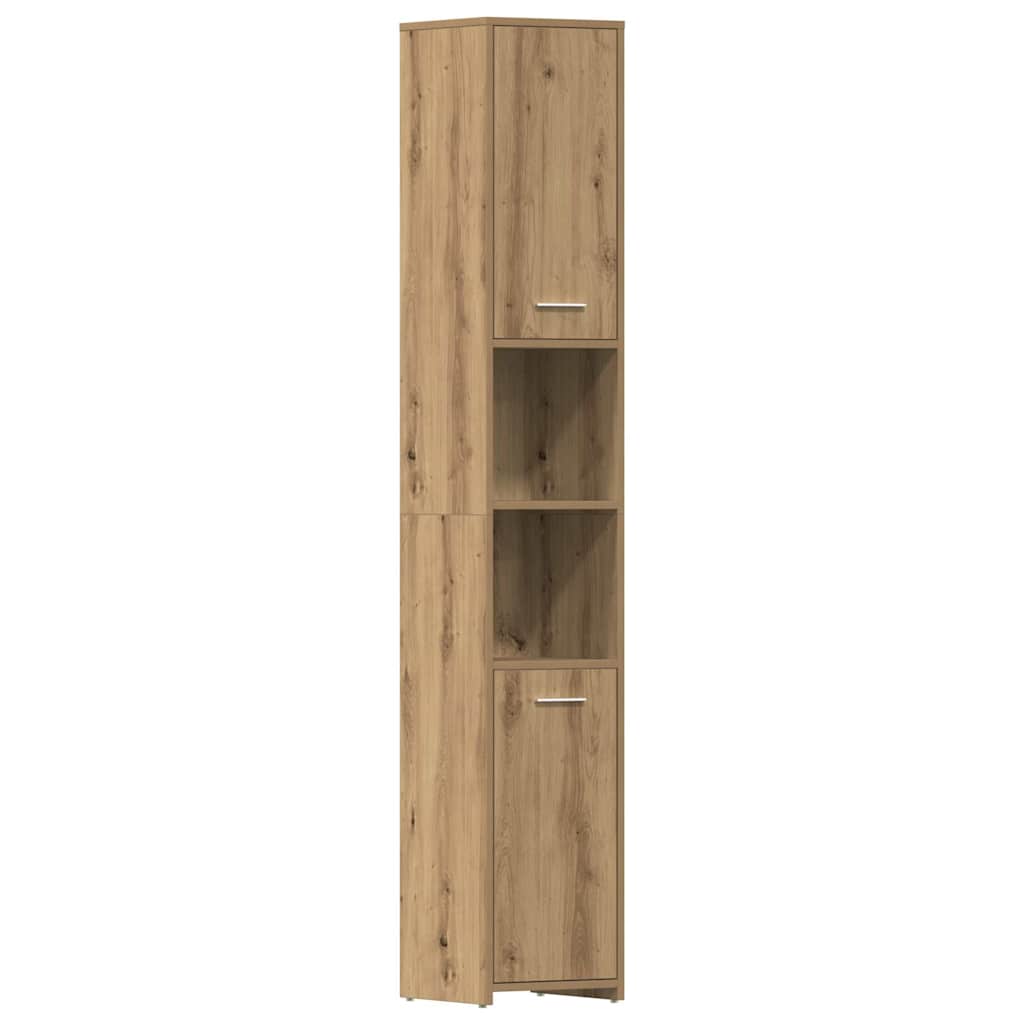 Set Mobili da Bagno 3 pz Rovere Artigianale Legno Multistrato