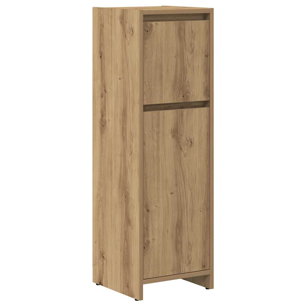 Set Mobili da Bagno 3 pz Rovere Artigianale Legno Multistrato