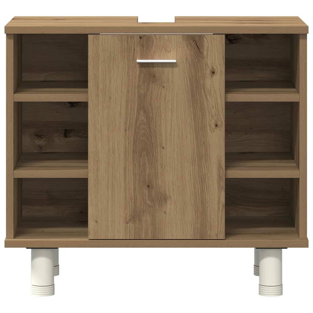 Set Mobili da Bagno 3 pz Rovere Artigianale Legno Multistrato