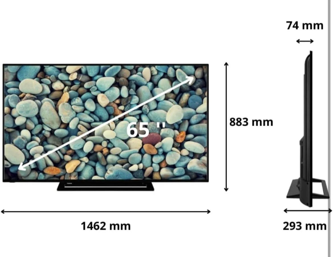 TOSHIBA SMART TV 65 Pollici ULTRA HD 4K Design Slim DVB-T2 Dolby vision HDR10