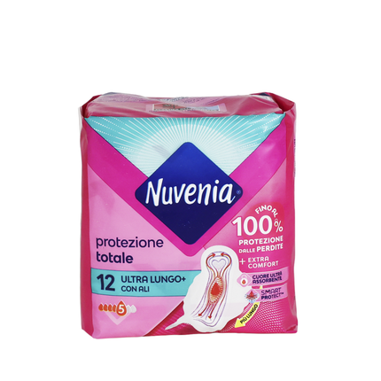 NUVENIA ASSORBENTI ULTRA LUNGO+ CON ALI FLUSSO ABBONDANTE 12 PZ