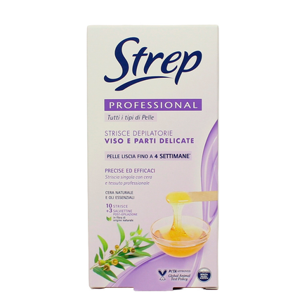 STREP 10 STRISCE DEPILATORIE VISO PROFESSIONALI