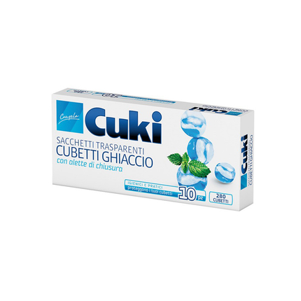CUKI CUBETTI GHIACCIO CON ALETTE DI CHIUSURA - 280 CUBETTI