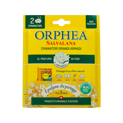 ORPHEA SALVALANA ANTI TARME EMANATORI GRANDI ARMADI FIORI 2 PZ