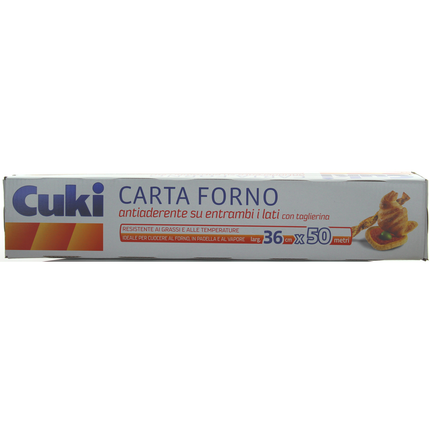 CUKI PROFESSIONAL CARTA FORNO ANTIADERENTE - H 36 CM - 50 METRI FORMATO PROFESSIONALE