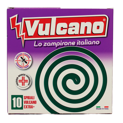 VULCANO SPIRALI 10 PZ.CLASSICHE CONTRO ZANZARE E PAPPATACI
