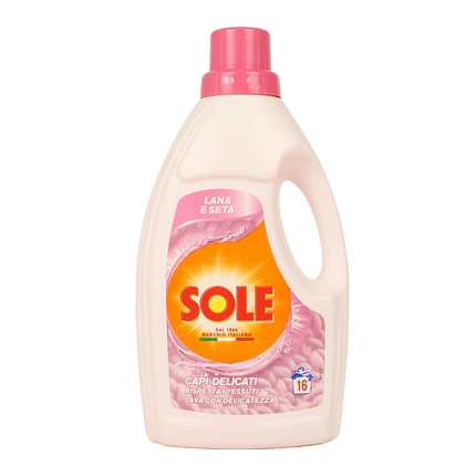 SOLE DETERSIVO BUCATO A MANO E LAVATRICE LIQUIDO LANA E SETA E CAPI DELICATI 16 LAVAGGI 1 LITRO