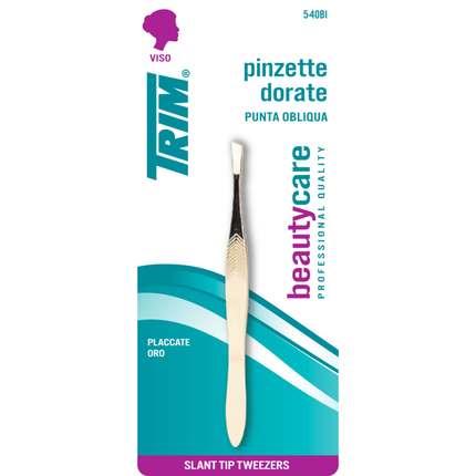 TRIM PINZETTA OBLIQUA DORATA 5-40 BI