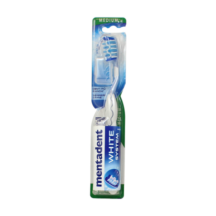 MENTADENT SPAZZOLINO DENTI WHITE SYSTEM MEDIO+COPRISETOLE