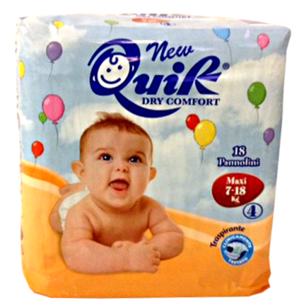 QUIK PANNOLINI 4 MAXI 7-18 KG.18 PZ