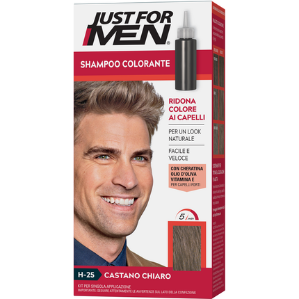 JUST FOR MEN SHAMPOO COLORANTE UOMO H-25 CASTANO CHIARO