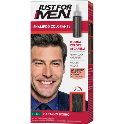 JUST FOR MEN SHAMPOO COLORANTE UOMO H-45 CASTANO SCURO