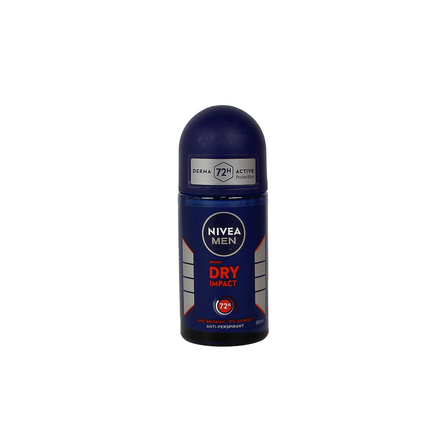 NIVEA FOR MEN DEODORANTE ROLL ON 72H DRY IMPACT 50 ML