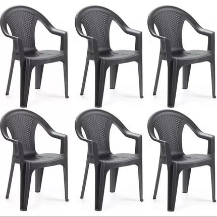 Tavolo da esterno allungabile Rattan (150-200)x90x72 cm + Kit n.6 Kit Sedie