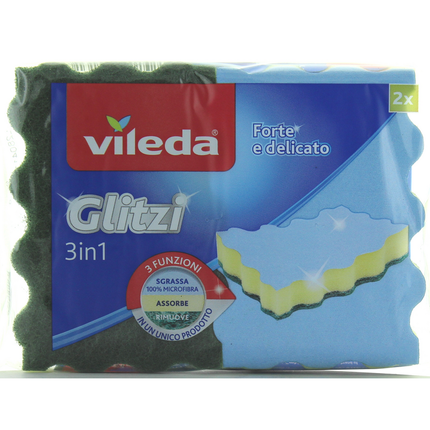 VILEDA GLITZI SPUGNA 3in1 2 PZ
