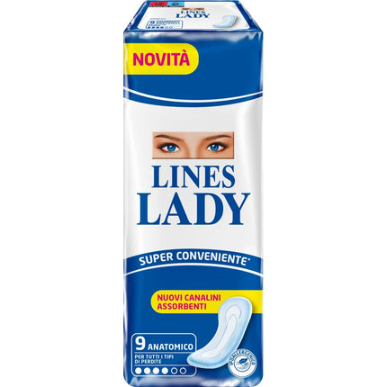 LINES LADY NORMALE ANATOMICO 9 PZ. ASSORBENTI