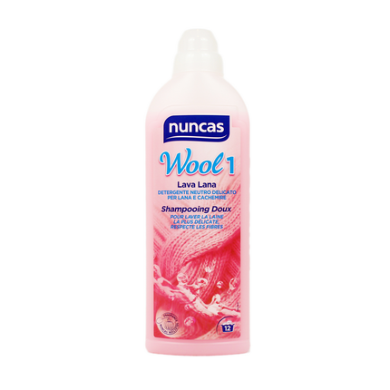 NUNCAS DETERSIVO BUCATO A MANO E LAVATRICE LIQUIDO WOOL 1 LANA E CAPI DELICATI 12 LAVAGGI 750 ML
