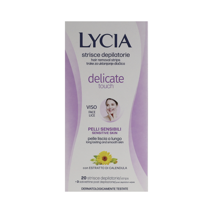 LYCIA DEPILAZIONE STRISCE VISO PELLI SENSIBILI 20 PZ