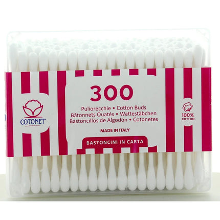 COTONET PULIORECCHIE COTTON FIOC CARTA 300 PZ. BIODEGRADABILI IN SCATOLA