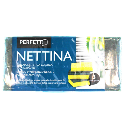 LA PIACENTINA SPUGNA ABRASIVA "NETTINA" 3 PEZZI
