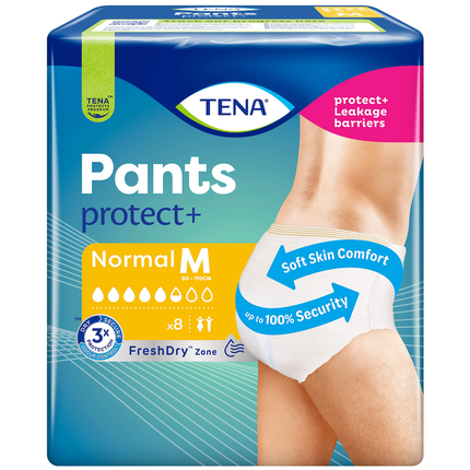 TENA PANTS PROTECT+ NORMAL MISURA M 8 PZ UNISEX DISPOSITIVO MEDICO CE CLASSE 1