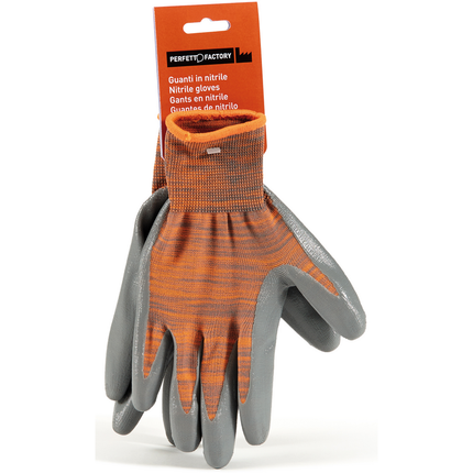 PERFETTO FACTORY GUANTI DA LAVORO CON POLSINO IN NITRILE MISURA L/8 DONNA